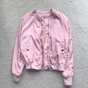Papaya rose gold bomber jacket
